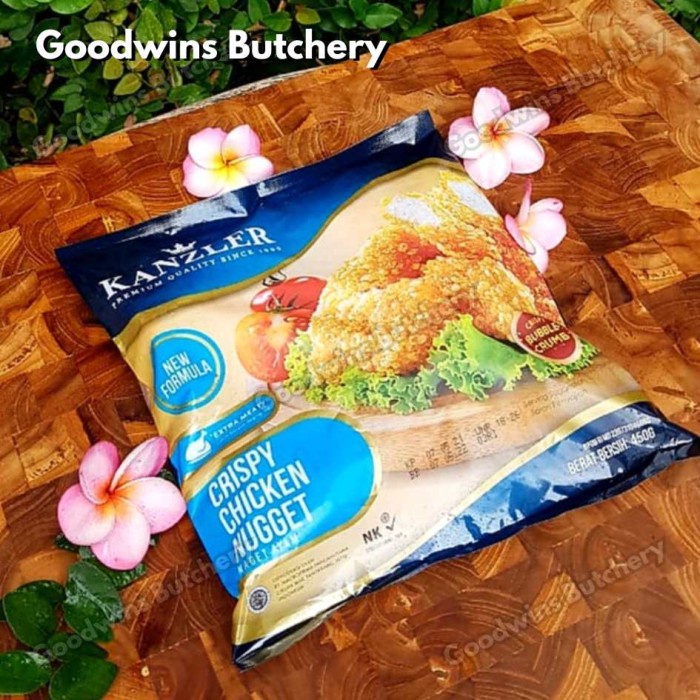 

Lezat- CHICKEN NUGGET CRISPY BUBBLE CRUMB extra meaty frozen KANZLER 450g