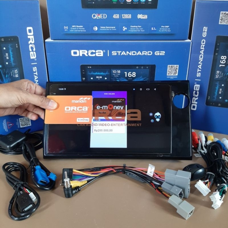 HEAD UNIT ANDROID ORCA BRIO / BRV / MOBILIO 2016 - UP ANDROID 9 INCH ORCA STANDARD G2 RAM 4/128 GB -