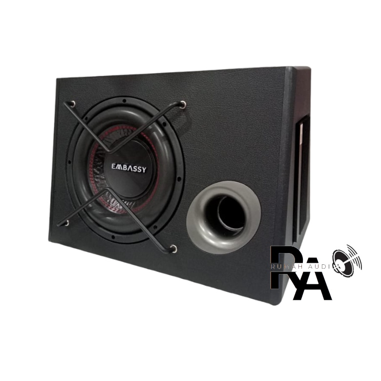 Subwoofer Aktif 10 inch BASSBOX Embassy Trojan EMS-10 Speaker Mobil Car Audio