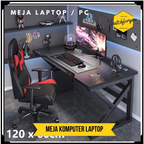 Meja Komputer Laptop Gaming Adjustable Pc Desk Stable Frame Diy Rakit