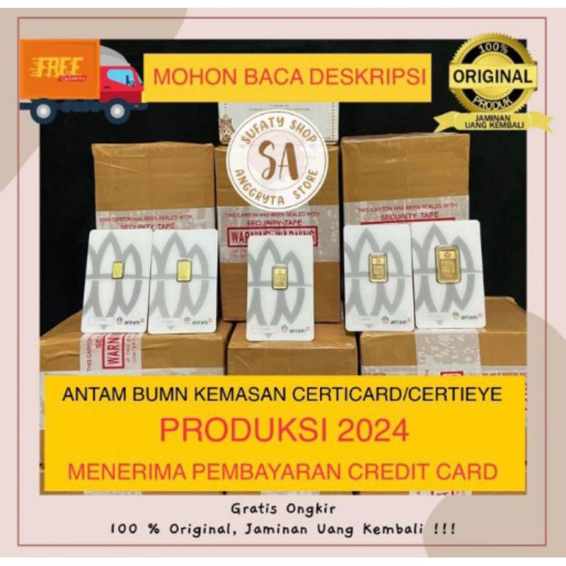 EyeRA- EMAS 1 GRAM CERTICARD ANTM BUMN CERTICARD CERTIEYE LOGAM MULIA 1 GRAM ANTM BUMN LM 1 GRAM