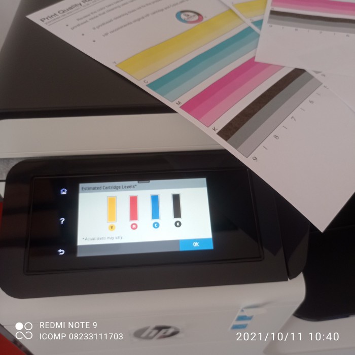 Printer Officejet Hp pagewide pro 477dw bekas chipless *
