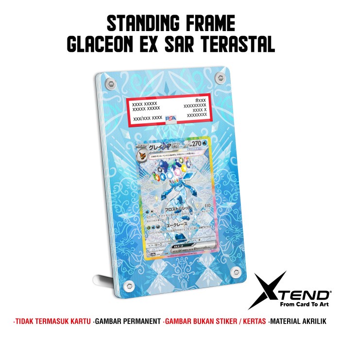 Glaceon Ex Sar Terastal Slab Psa Stand Pigura Figura Akrilik Frame Egs Ugs By Xtend Tcg Kartu