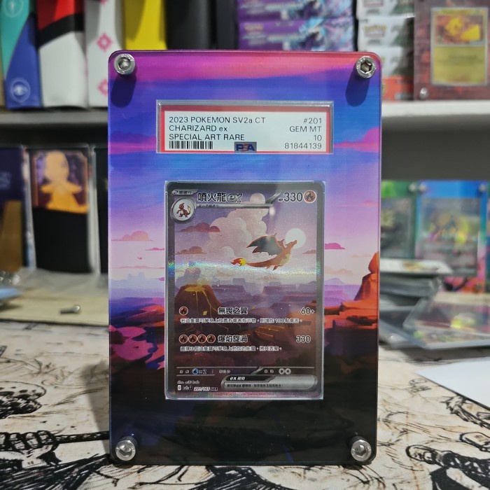 Stand Pigura Kartu Pokemon One Piece Slab Psa Bgs Cgc Pelindung