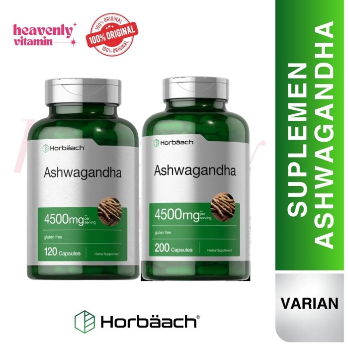 Horbaach Ashwagandha 4500Mg With Black Pepper - 200 Capsules
