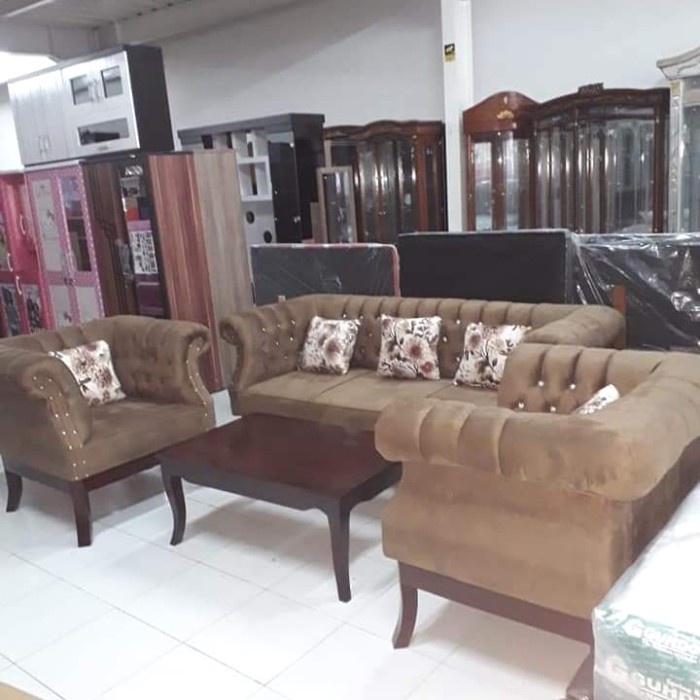 TERLARIS sofa jati kancing seribu asli jati jepara