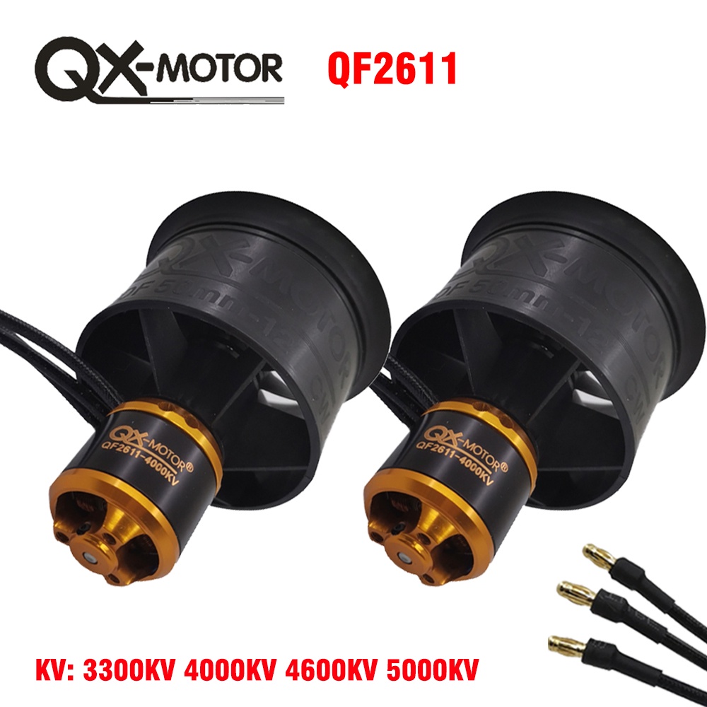 NEW QX-MOTOR 50mm EDF with 12 blades Ducted fan cw ccw and 3s 4s Brushless motor FOR FMS freewing RC