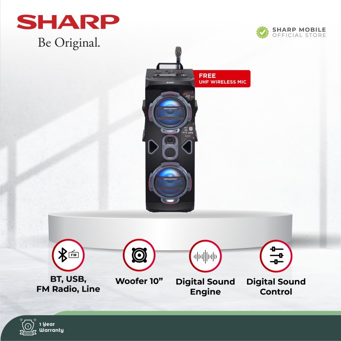 SHARP CBOX-GSPRO8RB ACTIVE SPEAKER