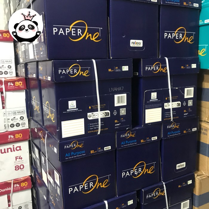 

( KHUSUS GRAB/GOSEND INSTANT ) KERTAS HVS A4 / F4 80gr PAPER ONE ( 1 box isi 5 rim) Stationery