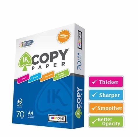 

kertas hvs A4 ik copy paper A4 70 gsm 1 DUS/5 rim KHUSUS GOJEK GRAB