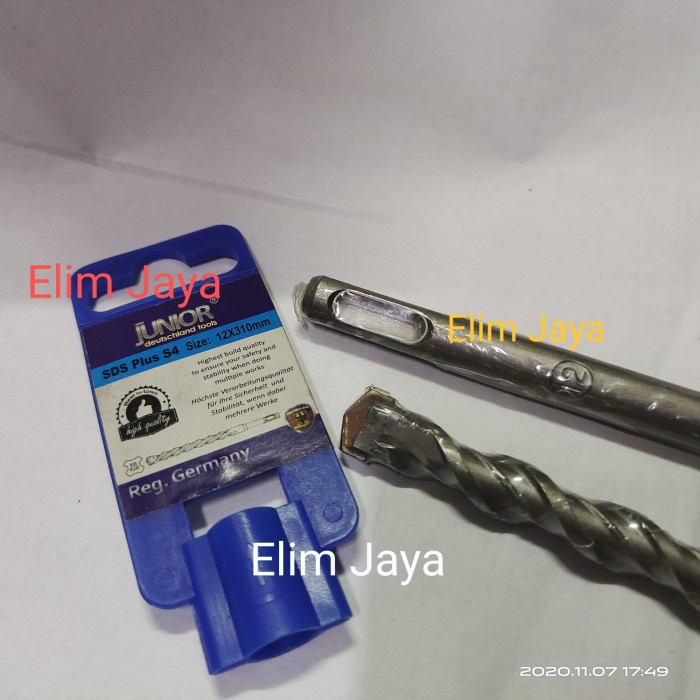 mata bor beton 12mm type SDS, mata bor bobok 12mm x panjang 30cm