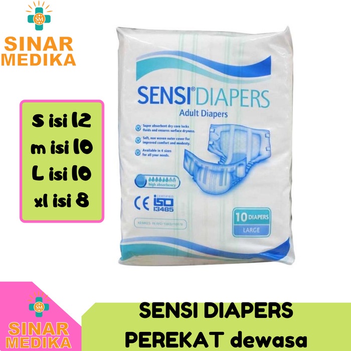 POPOK PEREKAT SENSI DIAPERS . SENSI ADULT DIAPERS . POPOK DEWASA