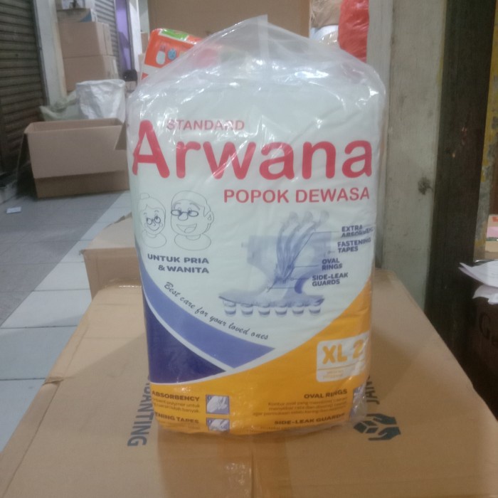 Popok Dewasa Arwana XL/ Pempers Dewasa Arwana Standar isi 12 pcs/Paket