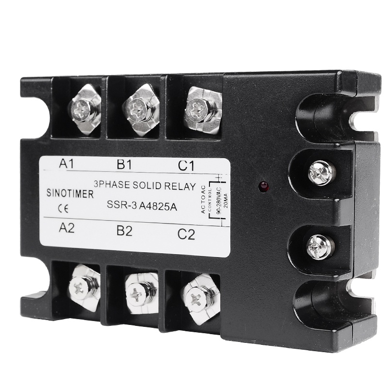 NEW SSR 3 Phase Solid State Relay 25A SSR-25 AC to AC Solid State Relay SSR Relay Three Phase SSR 25