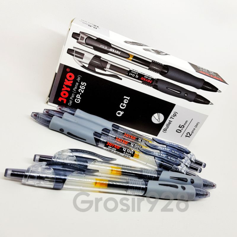 

(Per 12) Pulpen / Ballpoint Gel Joyko Q Gel Pen Gp 265 Hitam 0.5 Mm