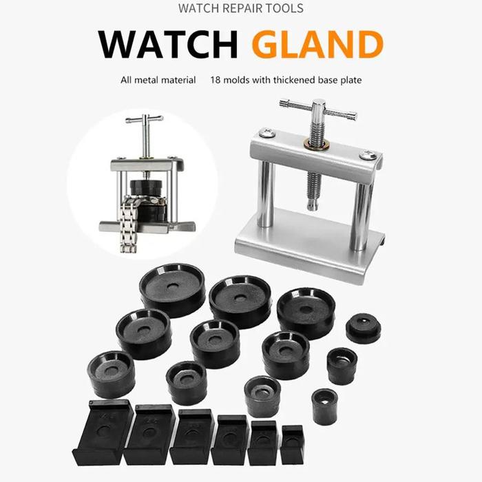 PALING MURAH. COD 1SET ALAT REPARASI JAM TANGAN ALAT PRESS JAM TANGAN 18 DIES WATCH REPAIR TOOLS