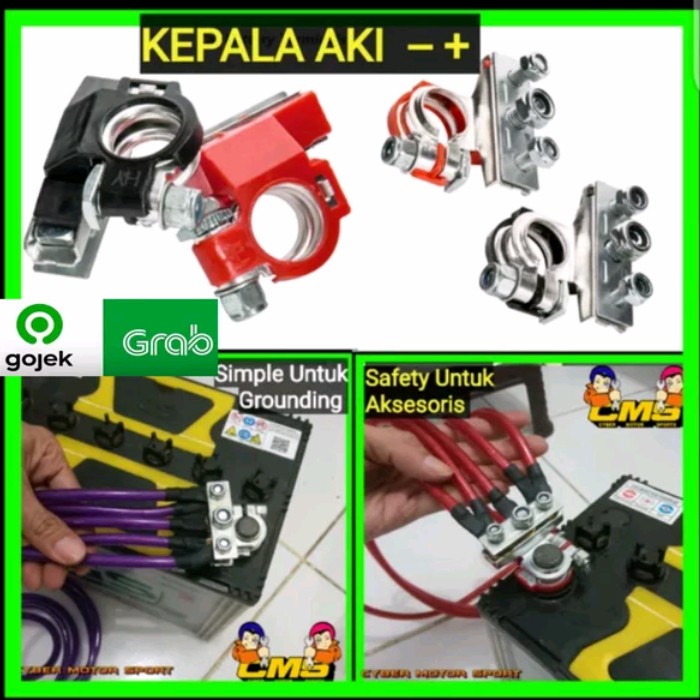 KEPALA AKI BESAR MOBIL UNIVERSAL . TERMINAL KEPALA AKI NS70 ACCU MOBIL ORIGINAL