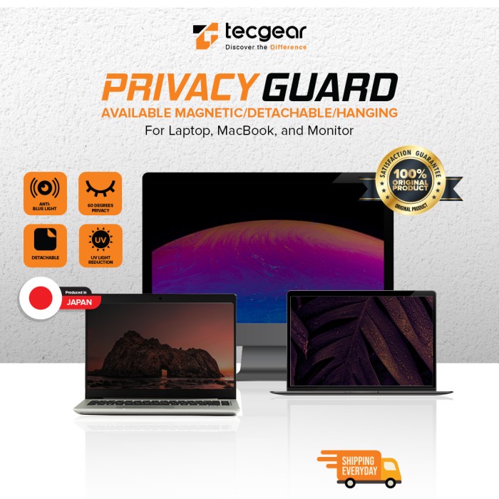 Filter Anti Spy Laptop - Layar Privasi - Anti Radiasi, Anti Blue Light