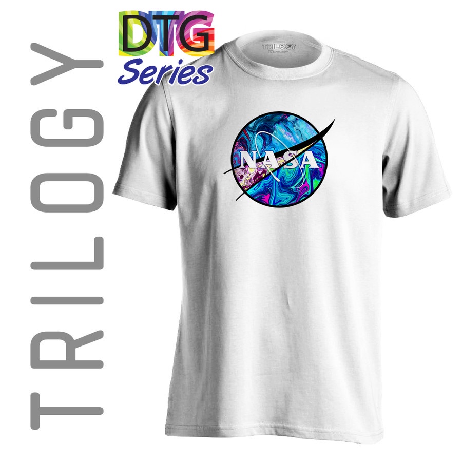 【Ori】TRILOGY DTG 0627 - NASA LOGO ART - Kaos Premium - Space Vintage