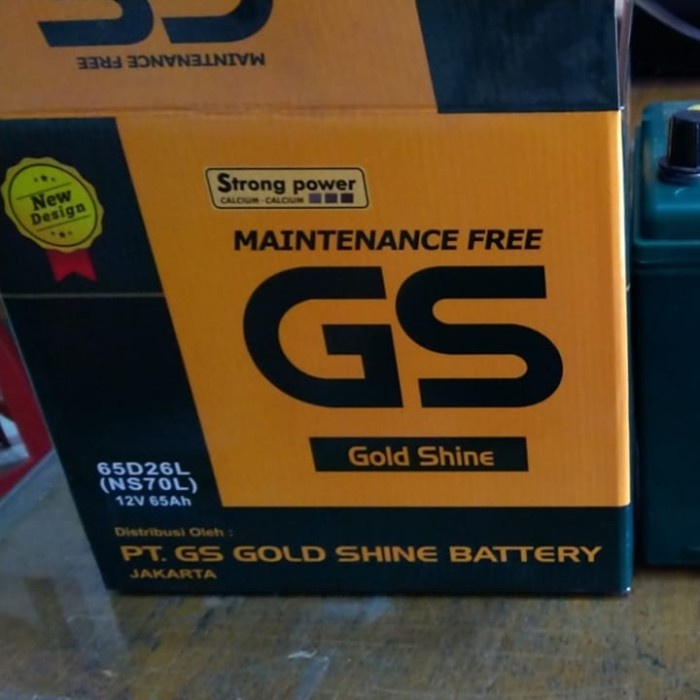 Aki Mobil Toyota Innova NS 70L (65D26L) 65 Ah GS Goldshine Aki kering