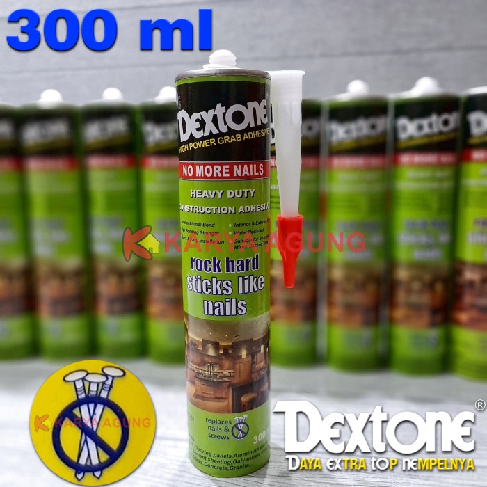 DEXTONE No More Nails 300ml / Lem Keramik Kayu Metal Batu Tanpa Paku