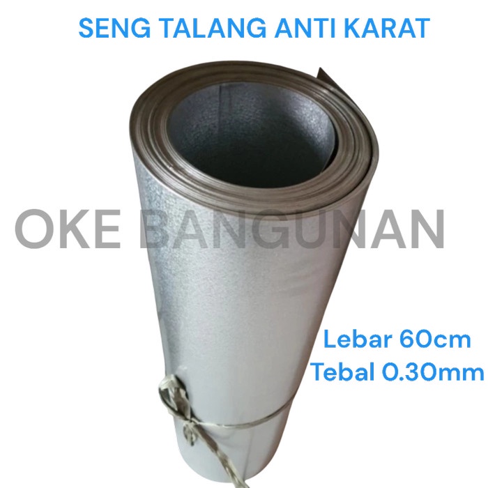 Seng talang galvalum anti karat lebar 60 cm per meter