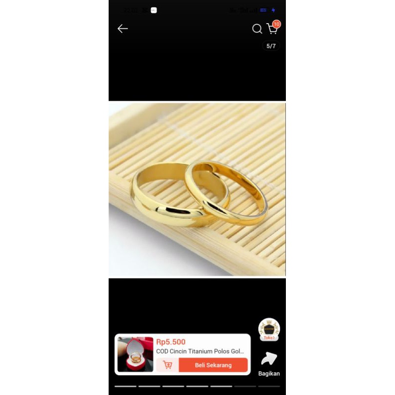 Bisa Di Jual Lagi Cincin Emas Couple 24K Dapat Surat Bisa Cod