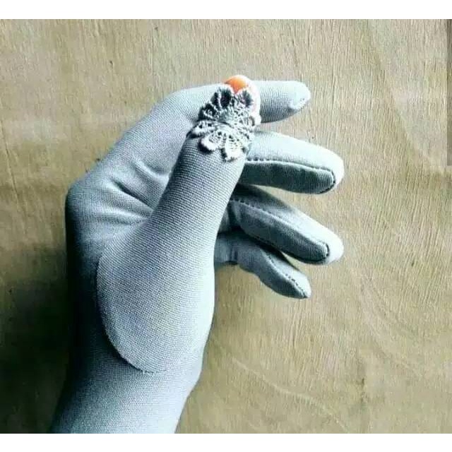 Sarung Tangan Muslimah Renda Flower /Sarung Tangan Full Jari/Sarung Tangan Bolong Jempol