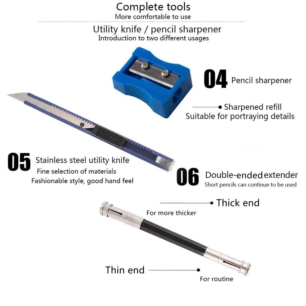 

Nyoni Sketch Drawing Pencil / Pensil Grafit Charcoal Arang 29 Pcs Set Tin Case