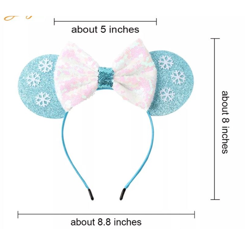 Bando Mickey Mouse-Bando Telinga Mickey-Bando Payet-Bando Disneyland, Bando Korea, Bando Lucu