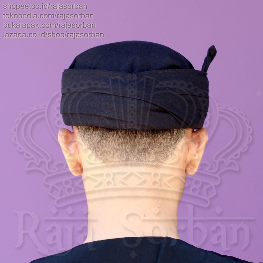 Iket Sunda Premium Candra Sumirat Hitam - Blangkon Sunda Iket Totopong Bendo Candra Sumirat Hitam