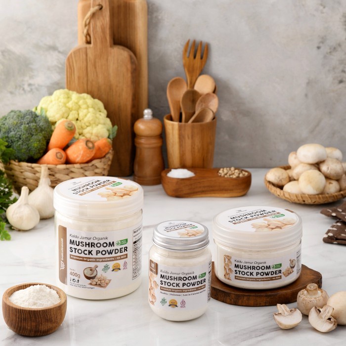 

Kaldu Jamur Bubuk Non MSG Organik Bumbu Penyedap Rasa Jamur Organic Mushroom Stock Seasoning Powder
