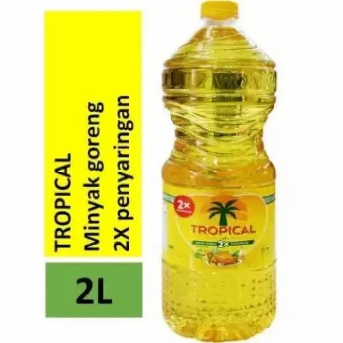 

Minyak goreng Tropical 2 Liter botol minyak goreng dengan 2x penyaringan spesial terjamin lengkap
