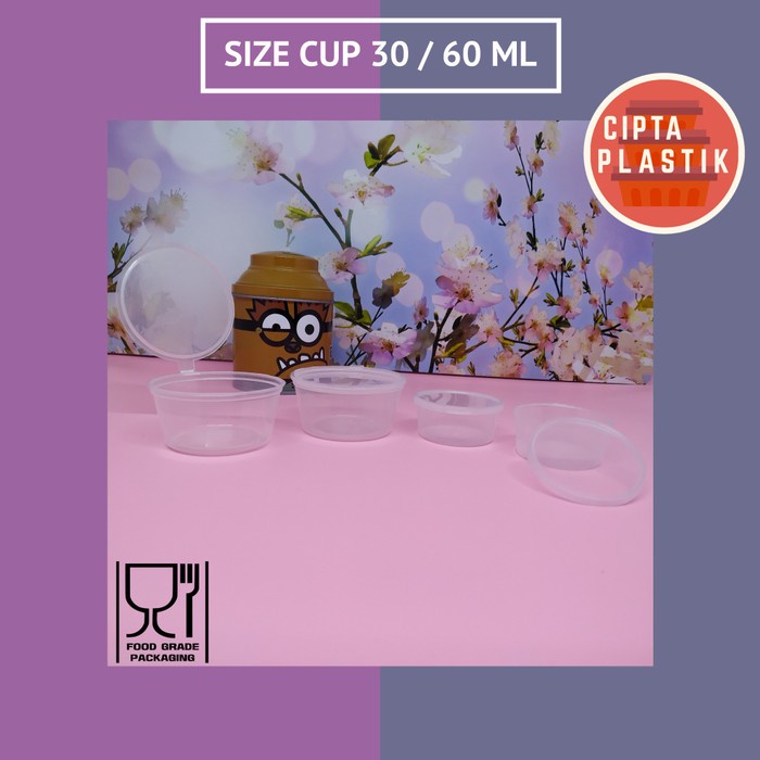 (Expert) Tempat Saos 30ml/Cup Mini/Thinwall/Mayonaise/Cup Plastik/Wadah Plastik
