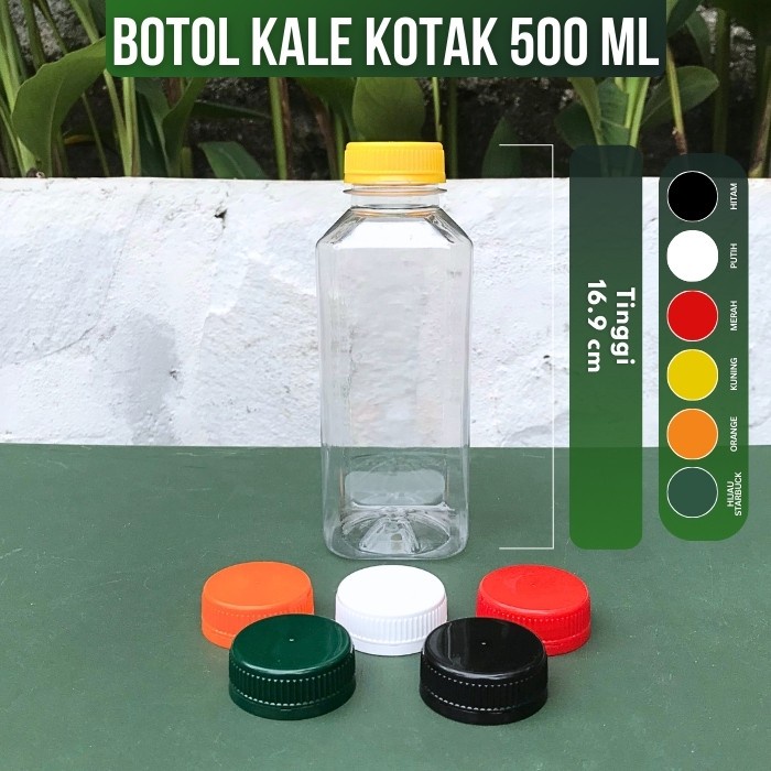 (Expert) Botol Kale Kotak 500 ml Tebal - Botol Plastik 500 ml Tebal
