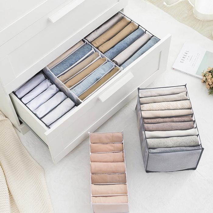 (Expert) U-Living Storage Box Baju Pakaian Sekat Jeans Tempat penyimpanan Pakaian Sekat Laci