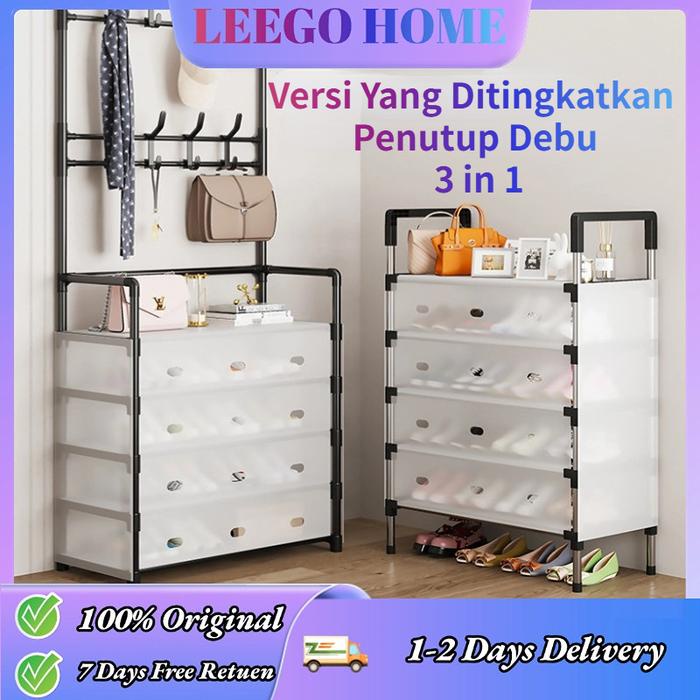 (Expert) Rak Sepatu + Rak Gantung Tas Topi / Rak Gantung Sepatu Penyimpanan / Rak Gantung Sepatu