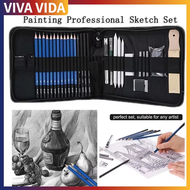 

Sketch Pencil Pisau Penghapus Dan Pensil Art Drawing Kit Gambar Untuk Keperluan Sekolah Pencil