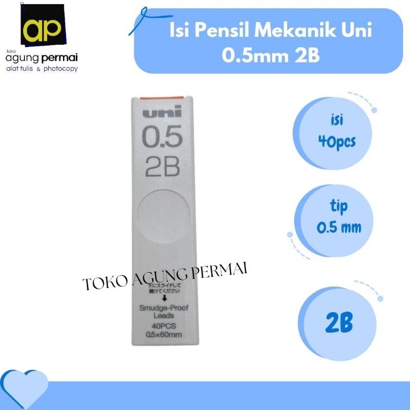 

Isi pensil Mekanik Uni 0.5mm 2B