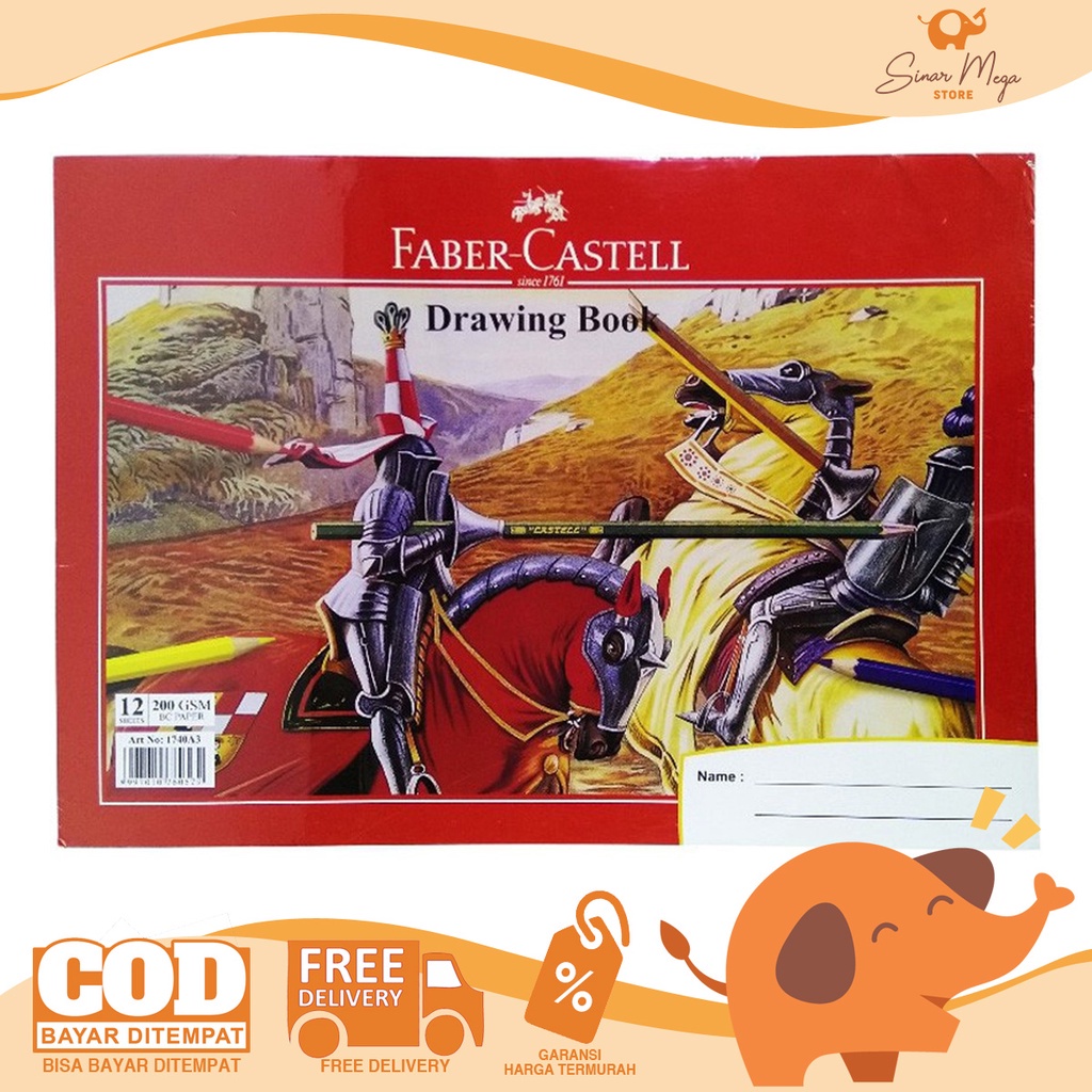 

IK! Faber Castell Drawing Book A3 / Buku Menggambar Gambar A3 200GSM Murah Berkualitas