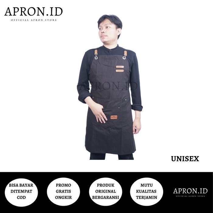 serba- Celemek Apron Barbershop Barber Barista Bartender Cafe Coffeshop