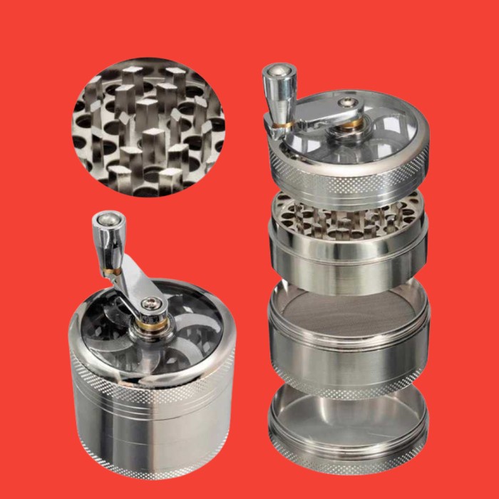 serba- 4 Layers Manual Spice Grinder Retro Bronze Mini Herb Grinder