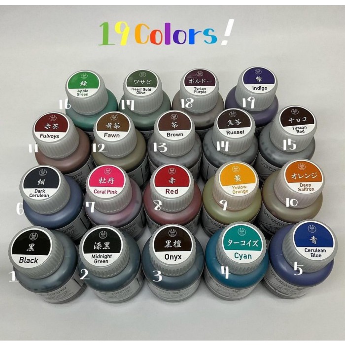 

OKA TOKO DYE JAPANWater Based Leather DyeFor Grain Side & Edges Side