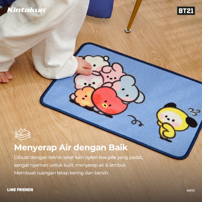 (Expert) Kintakun Home BT21 minini Keset Serbaguna Anti Slip Doormat Persegi 40x60 cm Sarung Bantal