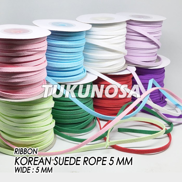 

KOREAN SUEDE ROPE 5 MM - TALI SUEDE TALI GELANG PITA SEMI KULIT KADO
