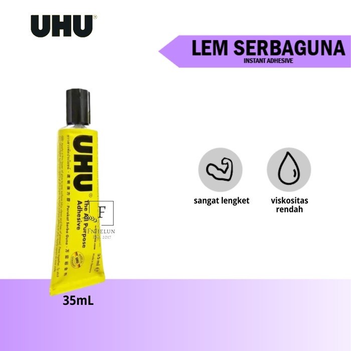 

Lem UHU cair 35ml All Purpose Adhesive Lem serbaguna
