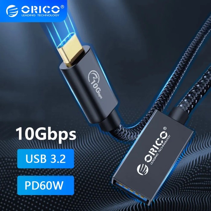 ORICO USB A Female to USB Type C Male Adapter Cable Switch Wire 1M