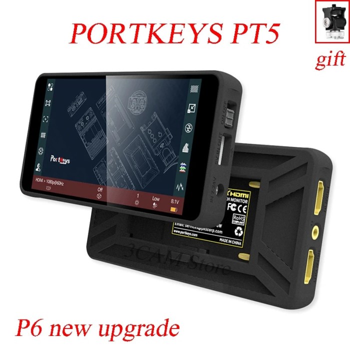 Portkeys PT5 II 5″ 5 Inch Monitor 4K HDMI Touchscreen 500nit