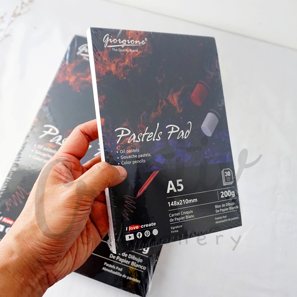 

IK! GIORGIONE Pastels Pad Oil Crayon Gouache Color Pencils A4 A5 200 Gsm 30 Lembar