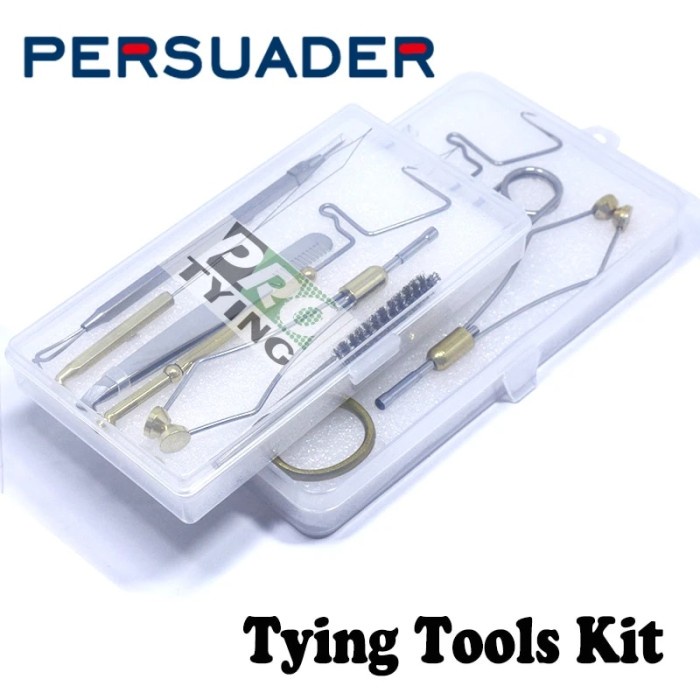 Persuader portable fly tying tools kit with storage box fly tying